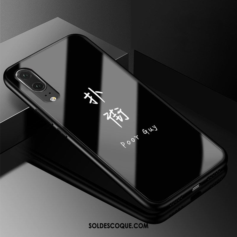 Coque Huawei P20 Noir Verre Tout Compris Téléphone Portable Silicone Housse Soldes