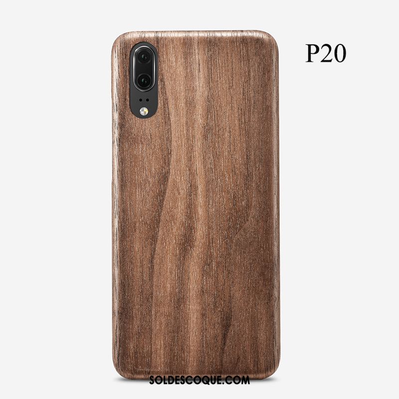 Coque Huawei P20 Personnalité Téléphone Portable En Bois Mode Protection Housse Soldes