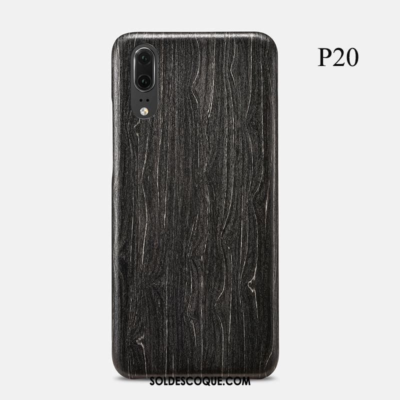 Coque Huawei P20 Personnalité Téléphone Portable En Bois Mode Protection Housse Soldes