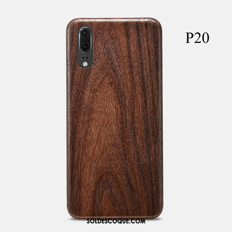 Coque Huawei P20 Personnalité Téléphone Portable En Bois Mode Protection Housse Soldes