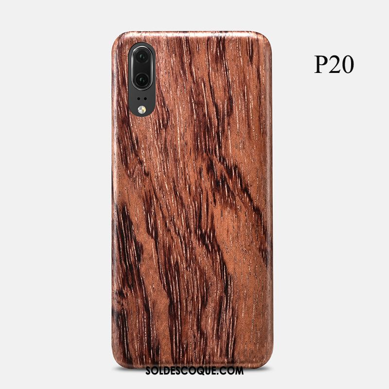 Coque Huawei P20 Personnalité Téléphone Portable En Bois Mode Protection Housse Soldes