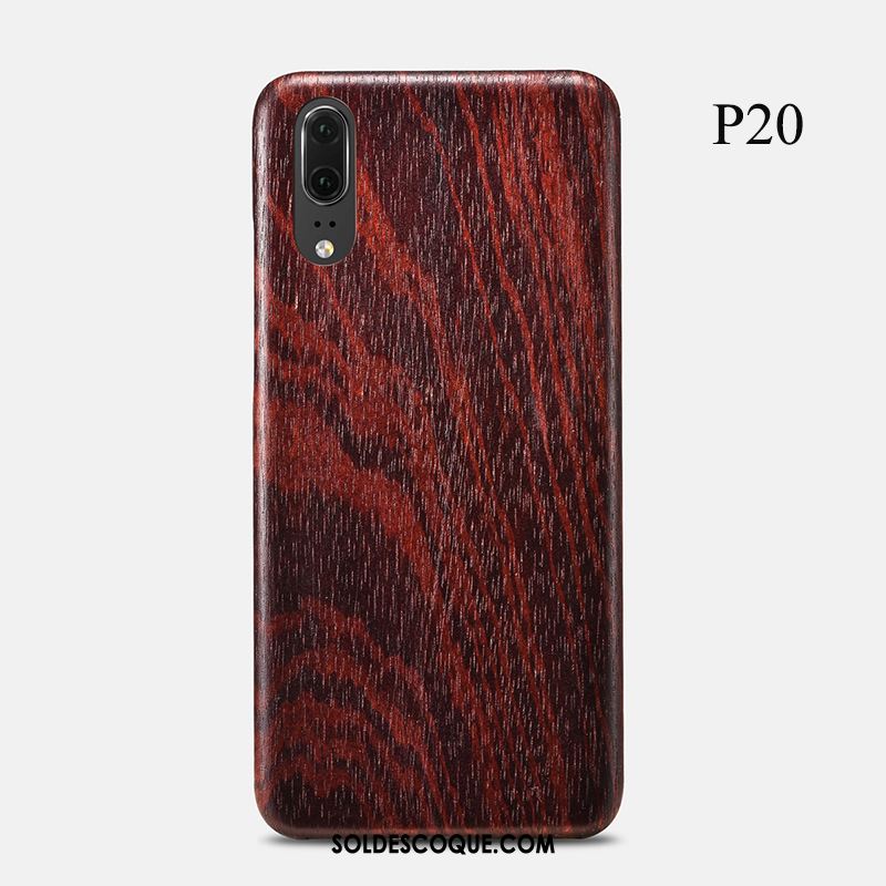 Coque Huawei P20 Personnalité Téléphone Portable En Bois Mode Protection Housse Soldes