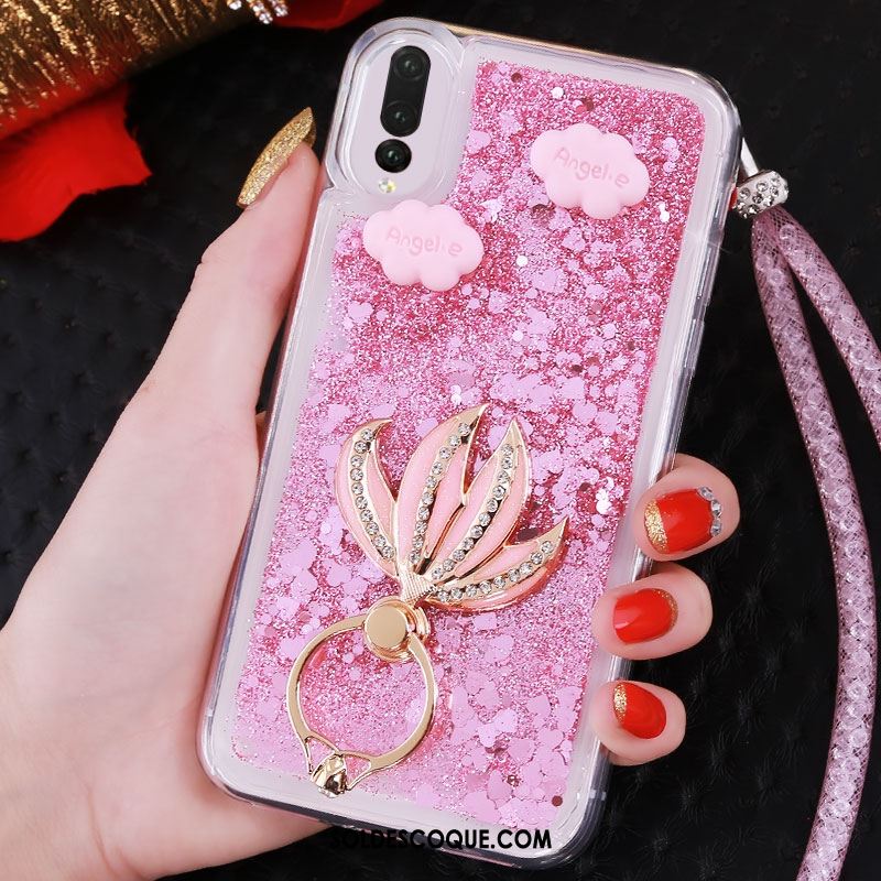 Coque Huawei P20 Pro Anneau Ornements Suspendus Quicksand Téléphone Portable Fleur France