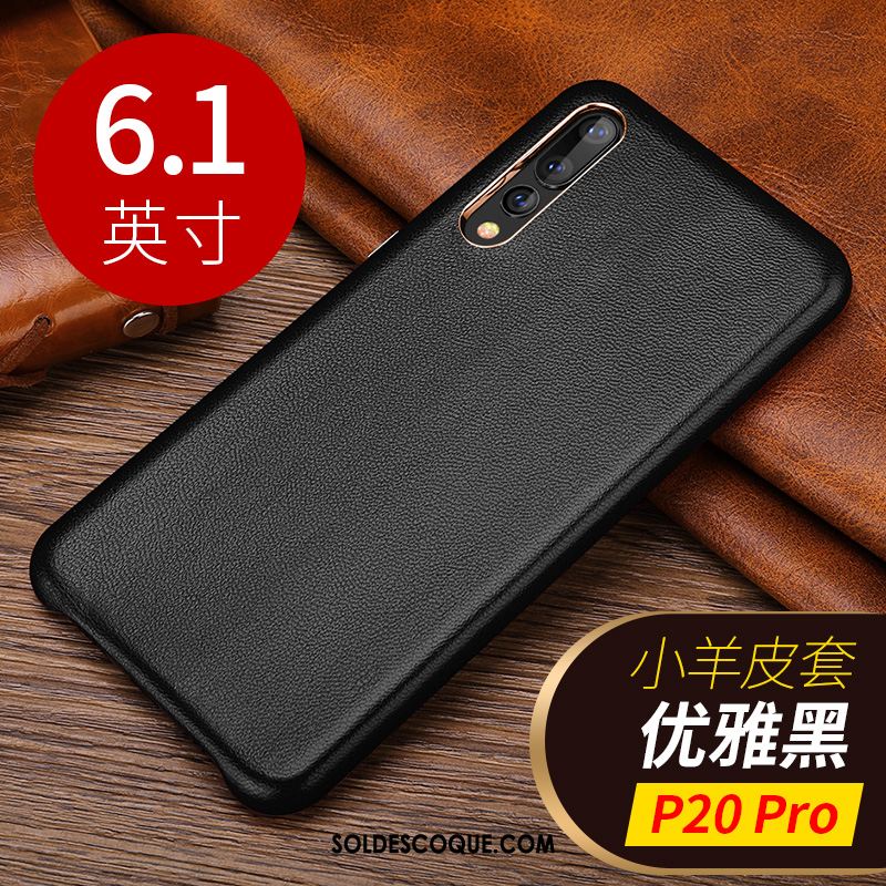 Coque Huawei P20 Pro Business Cuir Véritable Protection Personnalité Téléphone Portable En Vente