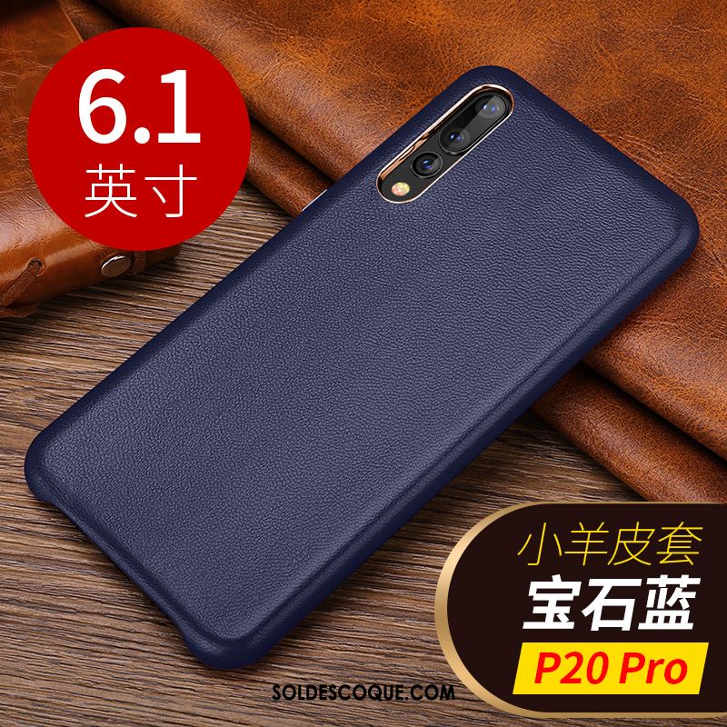 Coque Huawei P20 Pro Business Cuir Véritable Protection Personnalité Téléphone Portable En Vente