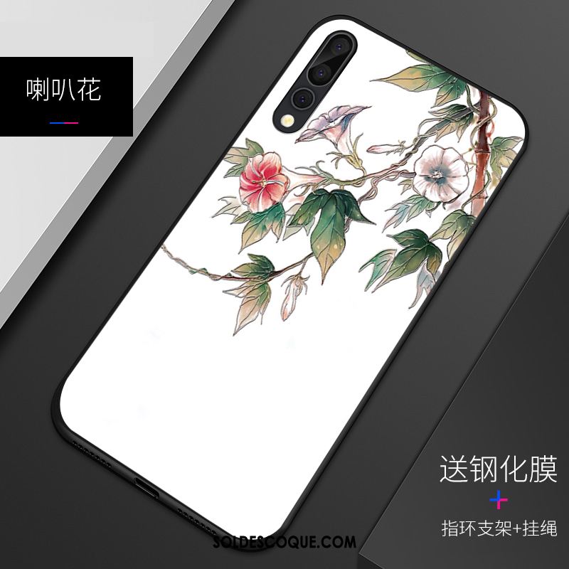 Coque Huawei P20 Pro Clair Délavé En Daim Protection Fluide Doux Gaufrage Soldes