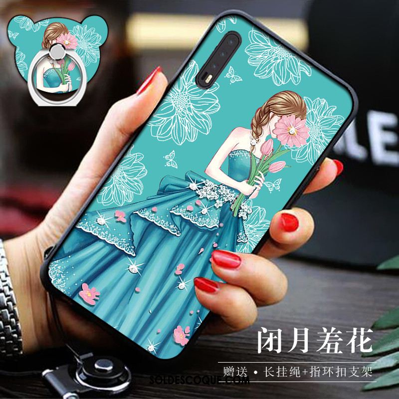 Coque Huawei P20 Pro Dessin Animé Créatif Fluide Doux Tout Compris Anneau Pas Cher