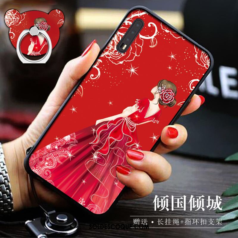 Coque Huawei P20 Pro Dessin Animé Créatif Fluide Doux Tout Compris Anneau Pas Cher