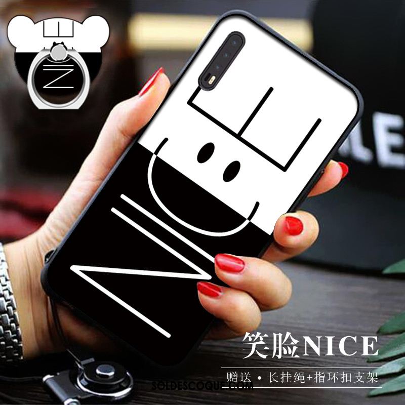 Coque Huawei P20 Pro Dessin Animé Créatif Fluide Doux Tout Compris Anneau Pas Cher