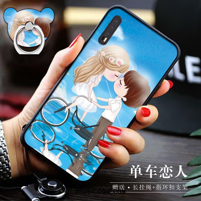 Coque Huawei P20 Pro Dessin Animé Créatif Fluide Doux Tout Compris Anneau Pas Cher