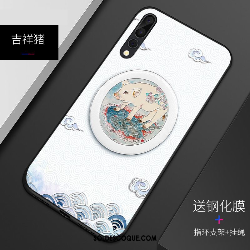 Coque Huawei P20 Pro Délavé En Daim Légère Tendance Fluide Doux Étui Soldes