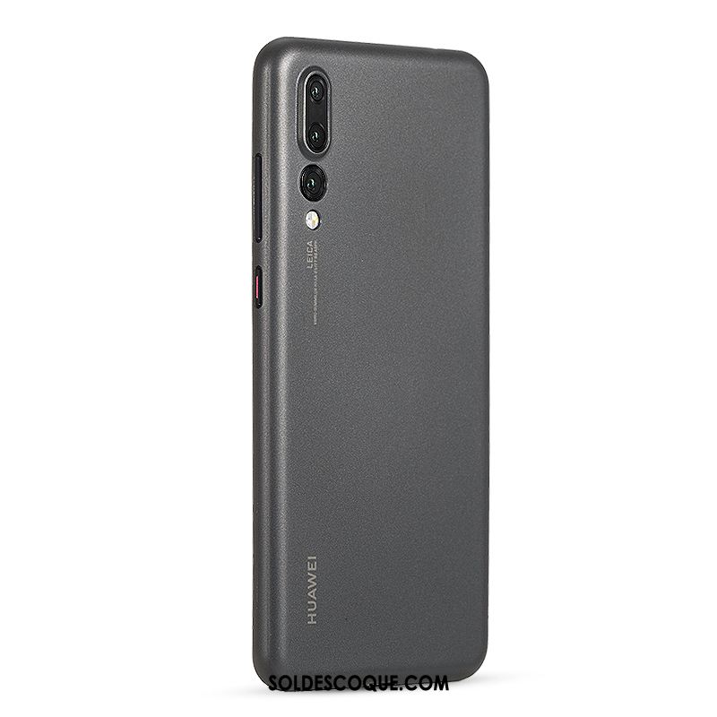 Coque Huawei P20 Pro Délavé En Daim Net Rouge Transparent Modèle Fleurie Protection Pas Cher