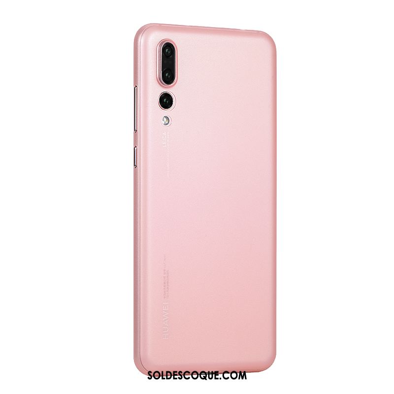 Coque Huawei P20 Pro Délavé En Daim Net Rouge Transparent Modèle Fleurie Protection Pas Cher