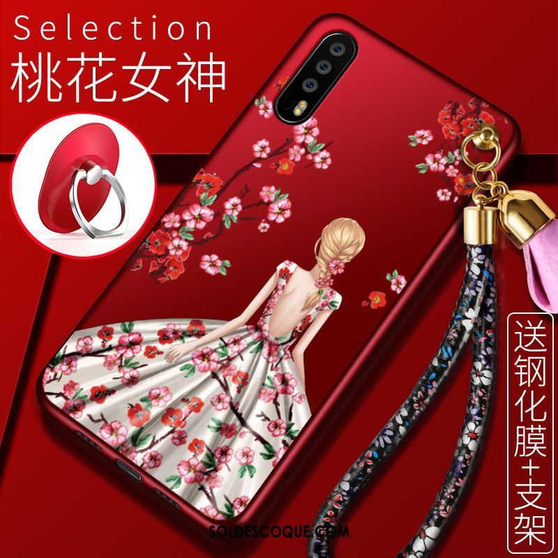 Coque Huawei P20 Pro Fluide Doux Silicone Rouge Téléphone Portable Étui Soldes
