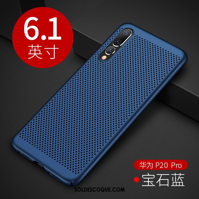 Coque Huawei P20 Pro Incassable Respirant Délavé En Daim Refroidissement Tout Compris En Vente