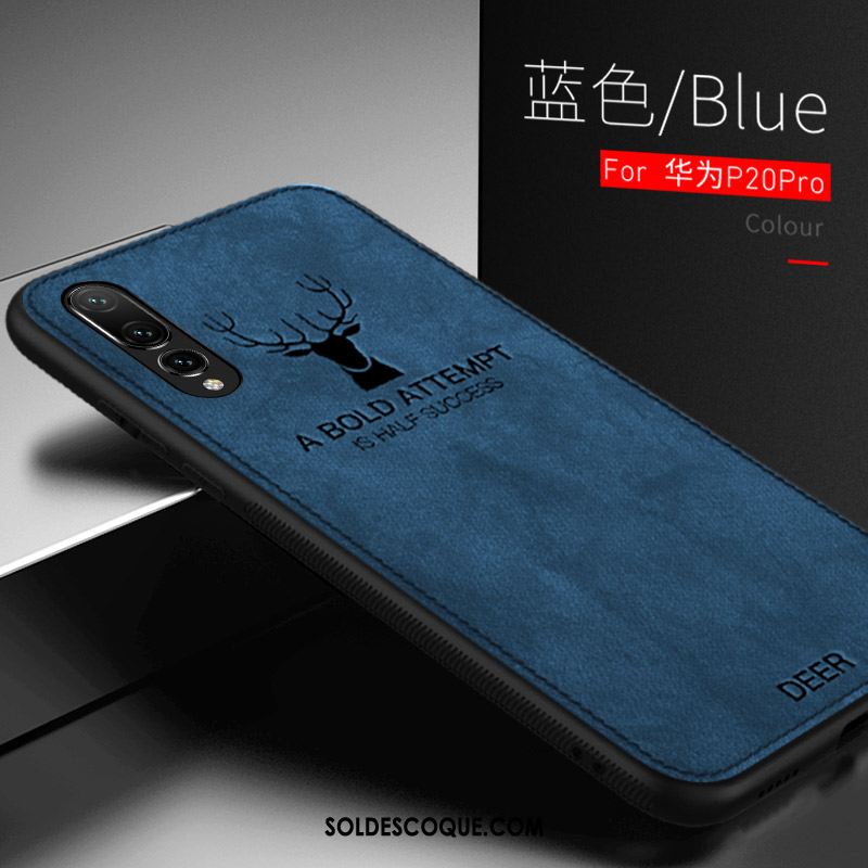 Coque Huawei P20 Pro Marque De Tendance Créatif Délavé En Daim Tissu Protection Pas Cher