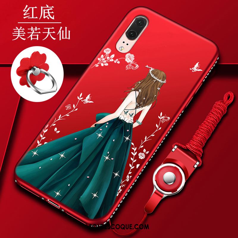 Coque Huawei P20 Pro Rouge Silicone Étui Téléphone Portable Protection Soldes