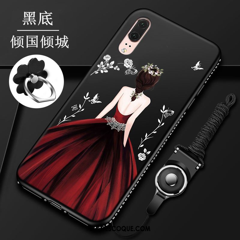 Coque Huawei P20 Pro Rouge Silicone Étui Téléphone Portable Protection Soldes