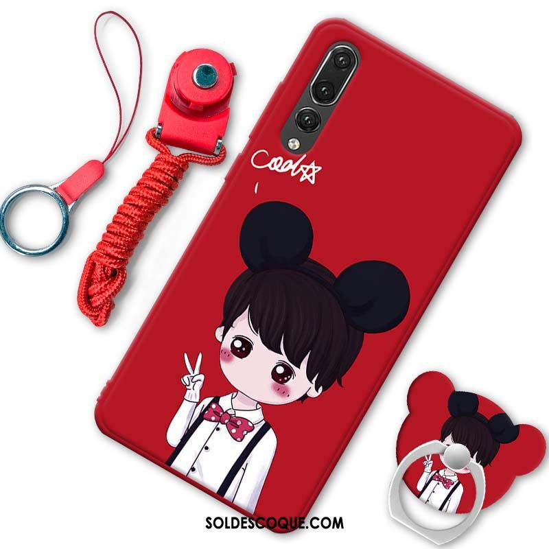 Coque Huawei P20 Pro Silicone Dessin Animé Rouge Fluide Doux Téléphone Portable Soldes