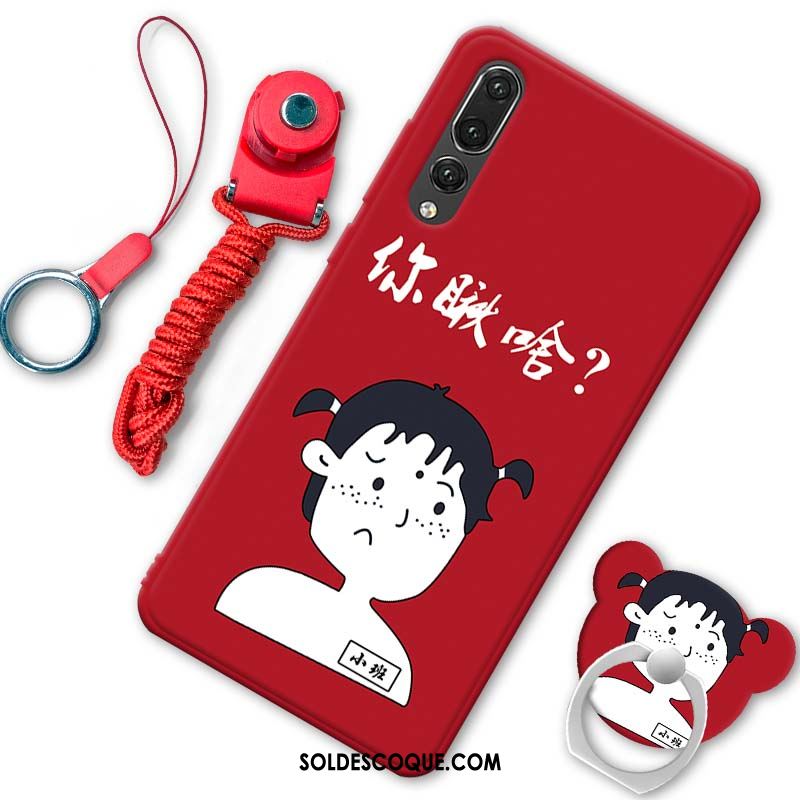 Coque Huawei P20 Pro Silicone Dessin Animé Rouge Fluide Doux Téléphone Portable Soldes