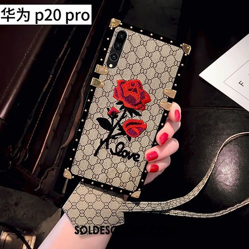 Coque Huawei P20 Pro Silicone Ornements Suspendus Rouge Incassable Téléphone Portable Soldes