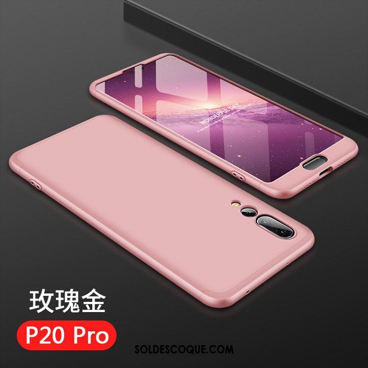 Coque Huawei P20 Pro Téléphone Portable Protection Délavé En Daim Or Rose Incassable Pas Cher