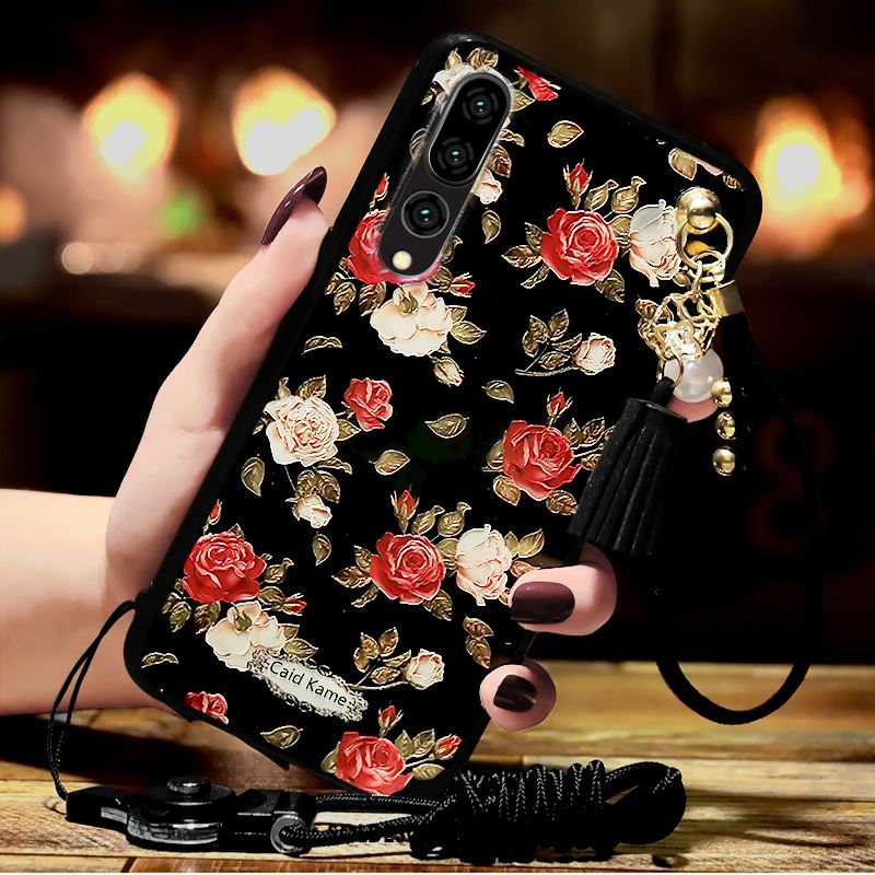 Coque Huawei P20 Pro Une Agrafe Strass Gaufrage Fluide Doux Tout Compris Soldes