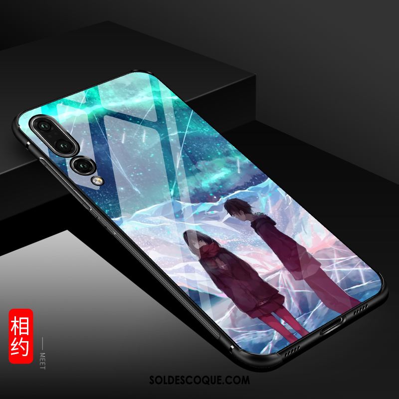 Coque Huawei P20 Pro Verre Personnalité Bleu Tout Compris Téléphone Portable En Ligne