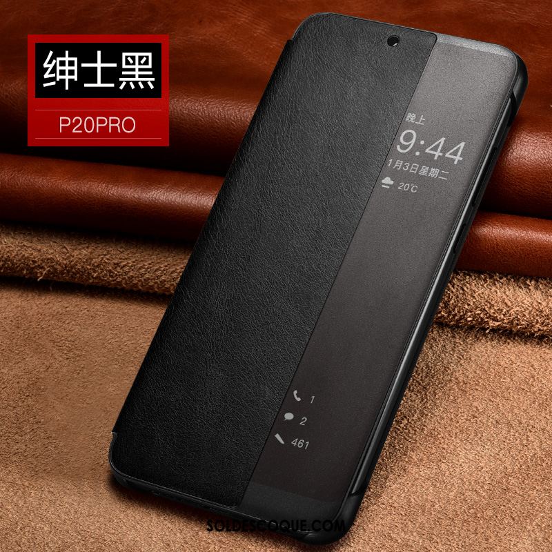 Coque Huawei P20 Pro Étui En Cuir Téléphone Portable Cuir Véritable Pas Cher