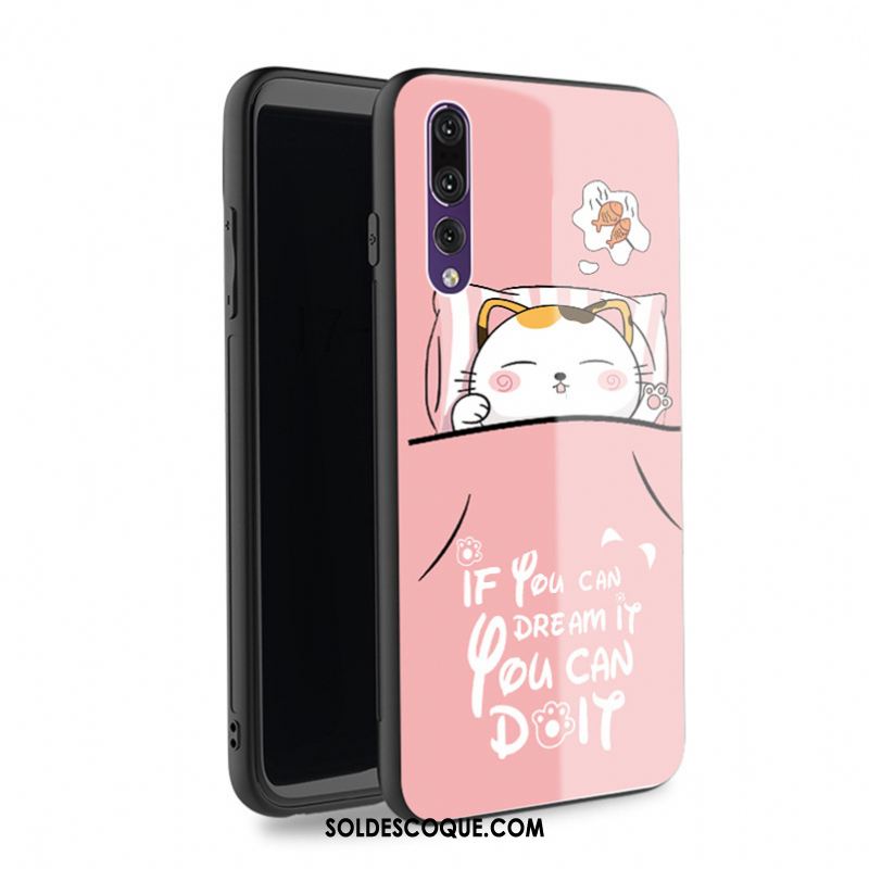 Coque Huawei P20 Pro Étui Protection Contre Les Explosions Rose Nouveau Verre Trempé Soldes