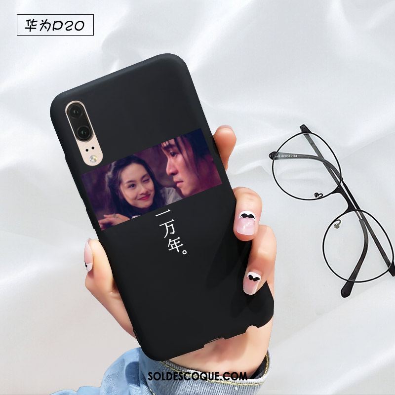 Coque Huawei P20 Protection Noir Étui Personnalité Incassable Housse Soldes