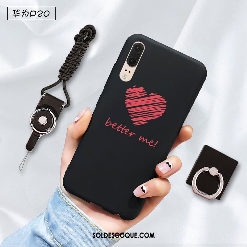 Coque Huawei P20 Protection Noir Étui Personnalité Incassable Housse Soldes