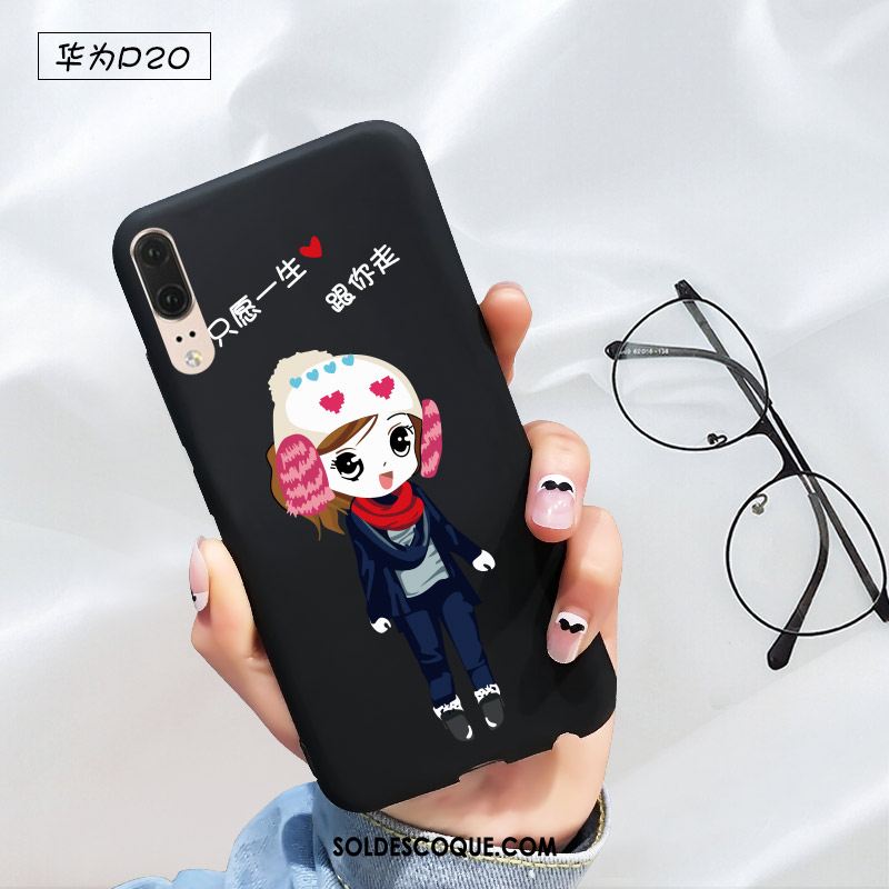 Coque Huawei P20 Protection Noir Étui Personnalité Incassable Housse Soldes