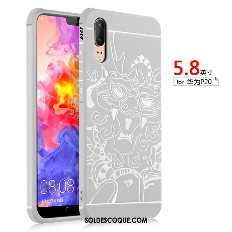 Coque Huawei P20 Tempérer Support Fluide Doux Membrane Clair France