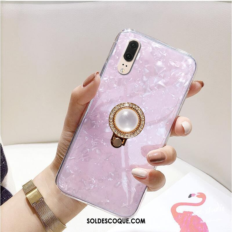 Coque Huawei P20 Tendance Net Rouge Téléphone Portable Verre Incassable En Ligne