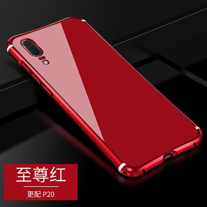 Coque Huawei P20 Très Mince Personnalité Marque De Tendance Verre Mode Housse Pas Cher