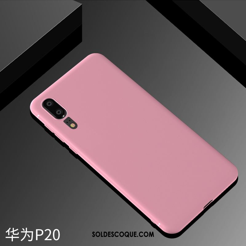 Coque Huawei P20 Très Mince Téléphone Portable Rouge Étui Protection Pas Cher