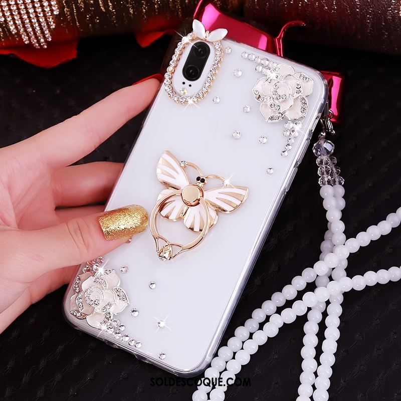 Coque Huawei P20 Téléphone Portable Strass Luxe Transparent Pas Cher