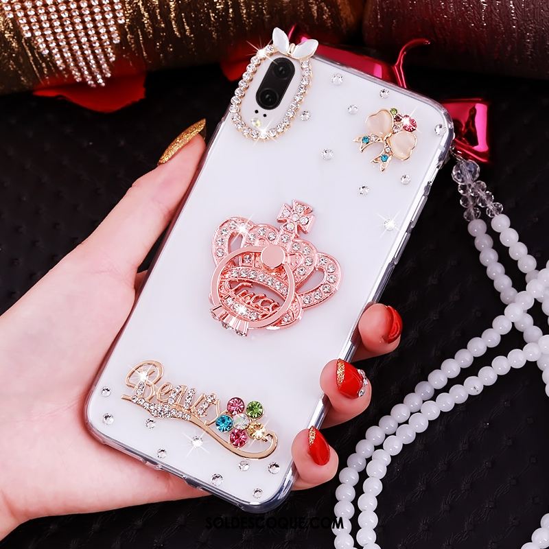 Coque Huawei P20 Téléphone Portable Strass Luxe Transparent Pas Cher