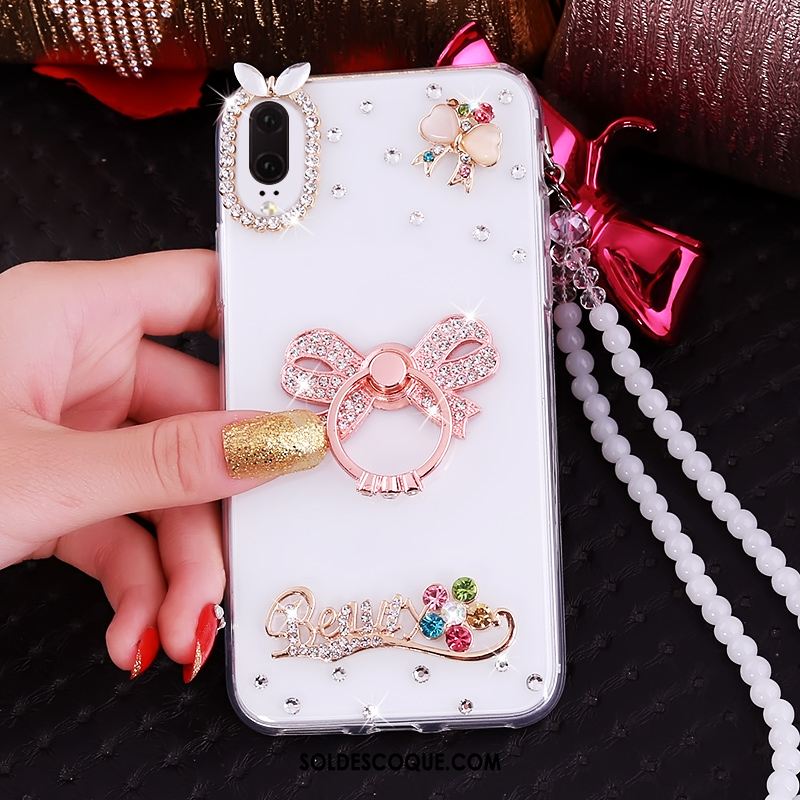 Coque Huawei P20 Téléphone Portable Strass Luxe Transparent Pas Cher