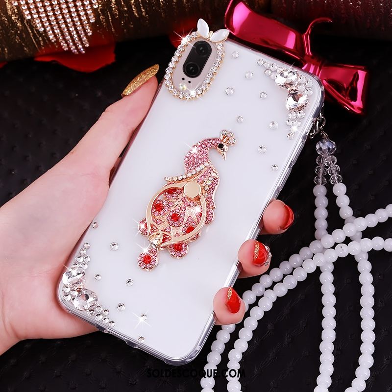 Coque Huawei P20 Téléphone Portable Strass Luxe Transparent Pas Cher