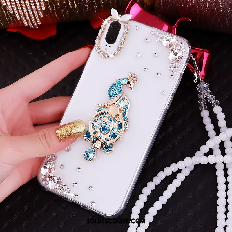 Coque Huawei P20 Téléphone Portable Strass Luxe Transparent Pas Cher