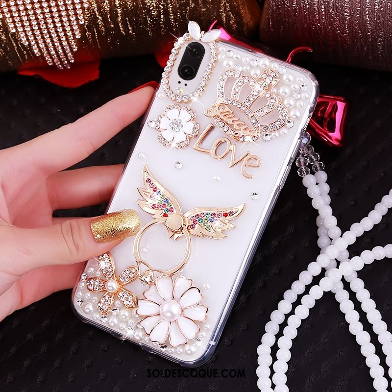 Coque Huawei P20 Téléphone Portable Strass Luxe Transparent Pas Cher