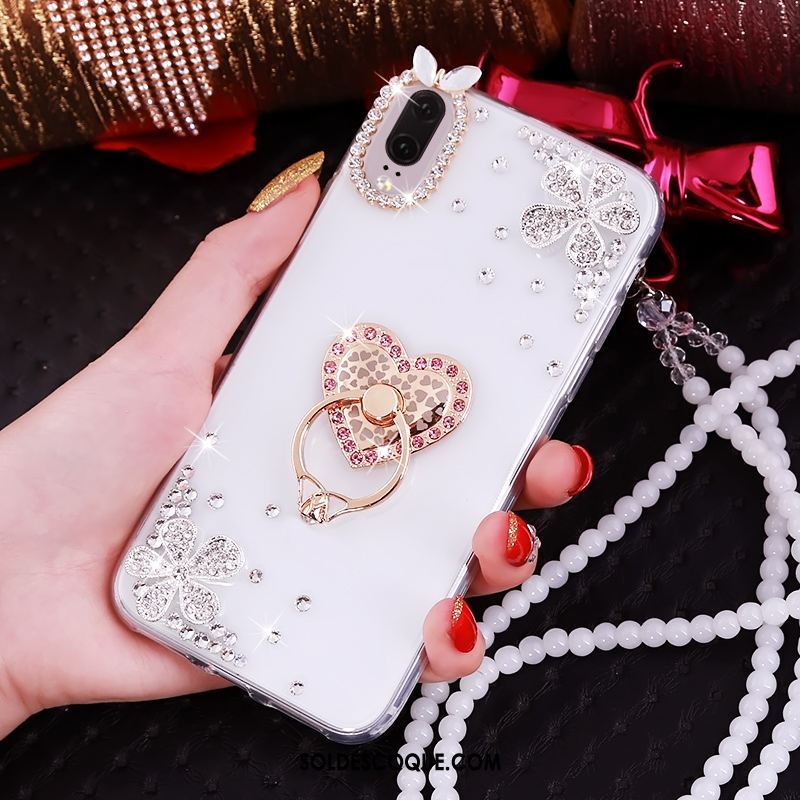 Coque Huawei P20 Téléphone Portable Strass Luxe Transparent Pas Cher