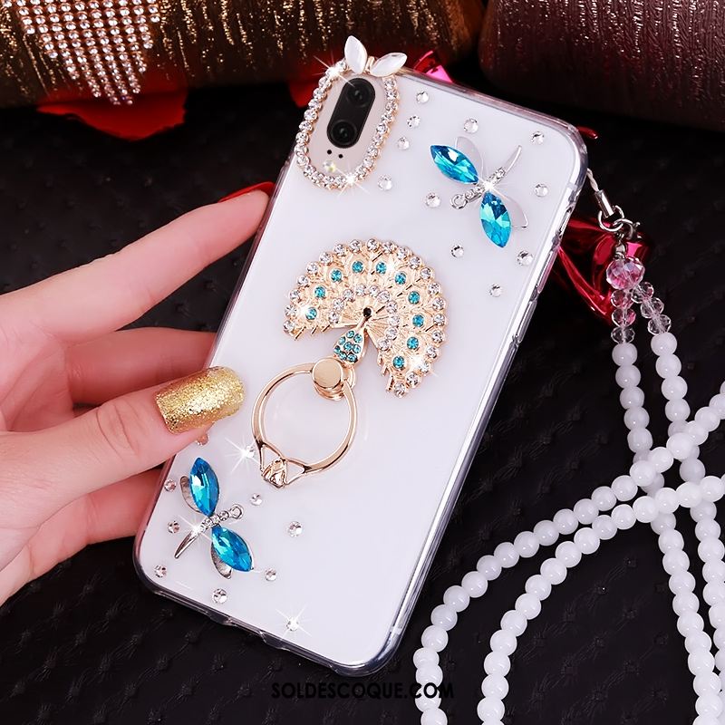 Coque Huawei P20 Téléphone Portable Strass Luxe Transparent Pas Cher