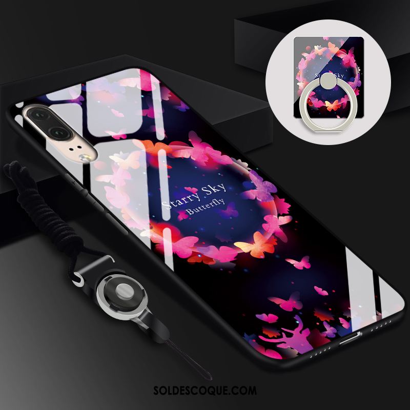 Coque Huawei P20 Verre Étui Téléphone Portable Tendance Noir En Ligne