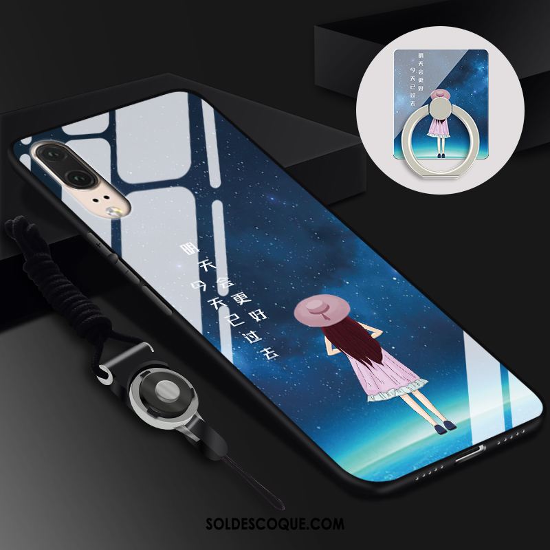 Coque Huawei P20 Verre Étui Téléphone Portable Tendance Noir En Ligne