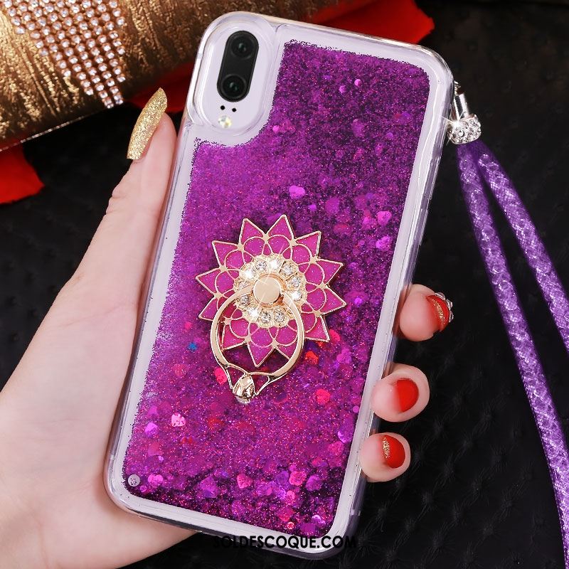 Coque Huawei P20 Violet Personnalité Téléphone Portable Incassable Incruster Strass France