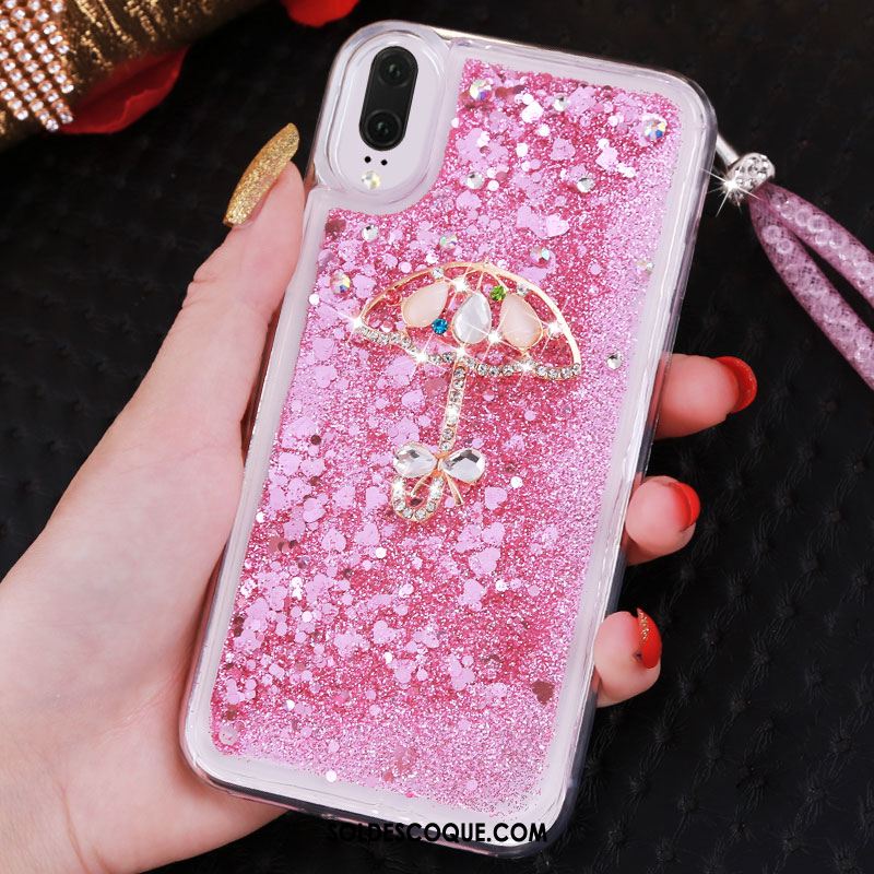 Coque Huawei P20 Violet Personnalité Téléphone Portable Incassable Incruster Strass France