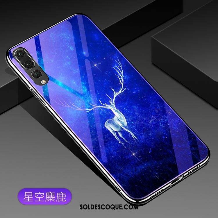 Coque Huawei P20 Violet Téléphone Portable Étui Verre Membrane Pas Cher